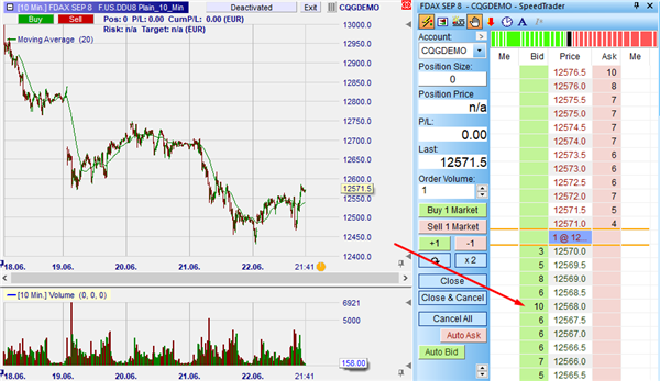 SpeedTrader im NanoTrader.