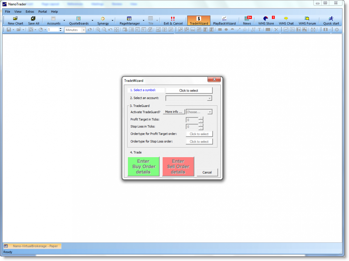 Tradewizard im Nano´Trader. So platzieren Sie Ihre Erste Order.